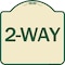 Signmission Designer Series Sign-2-Way, Tan & Green Heavy-Gauge Aluminum Sign, 18" x 18", TG-1818-24495 A-DES-TG-1818-24495 - alternate 1
